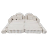 Meowbaby Churros Pocket Sofa Max Cotton Candy White