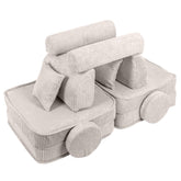 cream corduroy play sofa | cream/ecru corduroy Play Sofa | Play Sofa Kids cream corduroy | MeowBaby cream/ecru corduroy soft play sofa | 