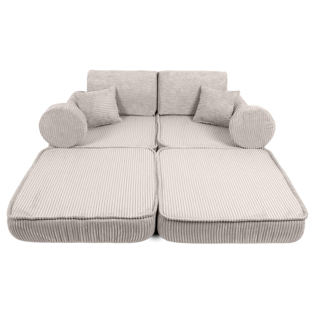cream corduroy play sofa | cream/ecru corduroy Play Sofa | Play Sofa Kids cream corduroy | MeowBaby cream/ecru corduroy soft play sofa | 