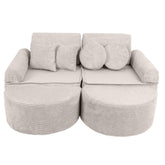 cream corduroy play sofa | cream/ecru corduroy Play Sofa | Play Sofa Kids cream corduroy | MeowBaby cream/ecru corduroy soft play sofa | 
