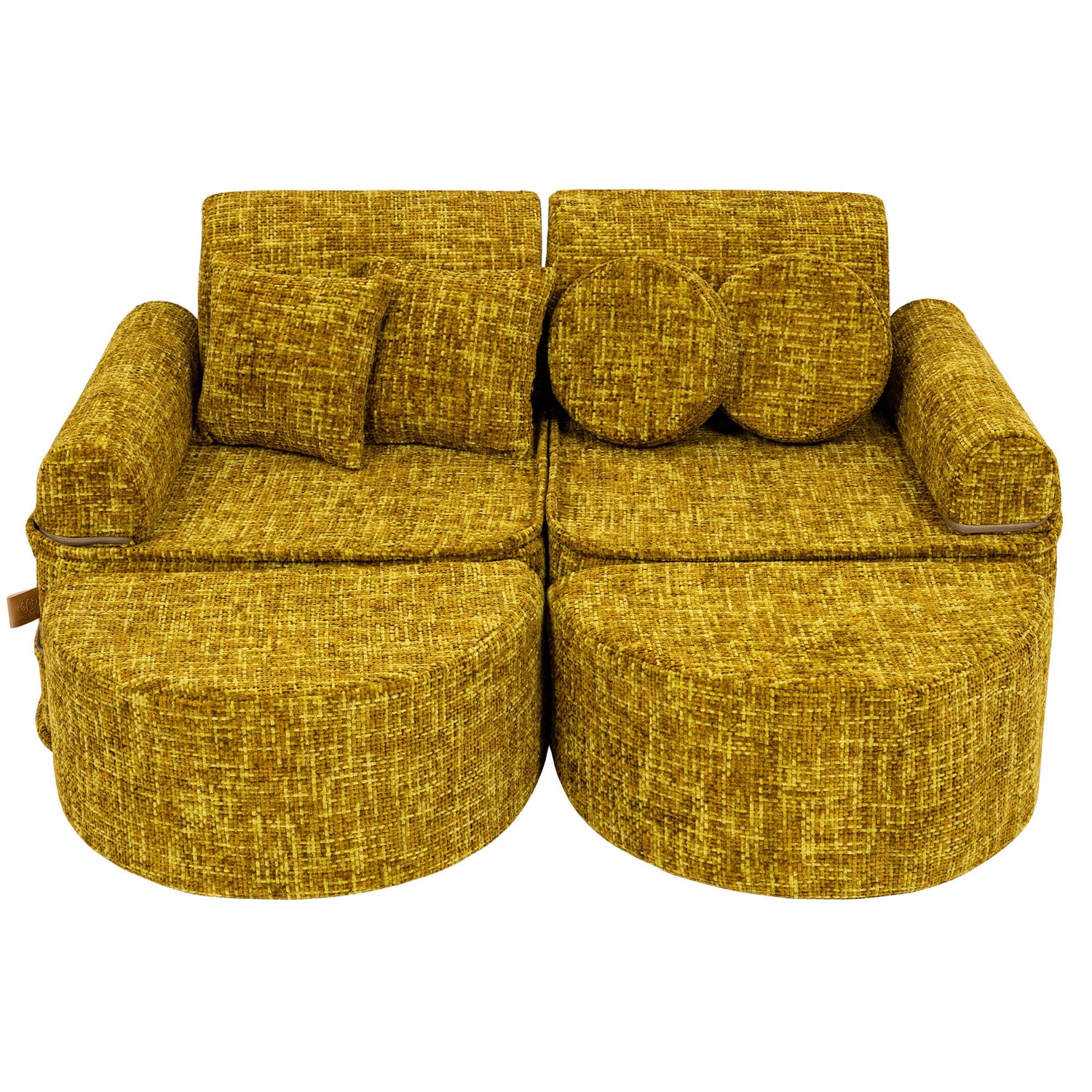 MeowBaby honey mustard tangle soft play sofa | kids play sofa | modular play sofa for kids 