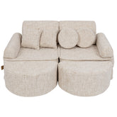 MeowBaby ecru/beige tangle soft play sofa | kids play sofa | modular play sofa for kids 