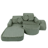 Meowbaby Churros Pocket Sofa Max Olive Sage Green