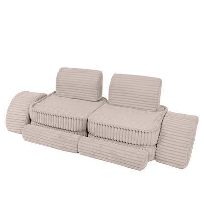 Meowbaby Churros Pocket Sofa Max Pebble Beige