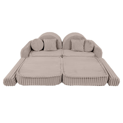 Meowbaby Churros Pocket Sofa Max Pebble Beige