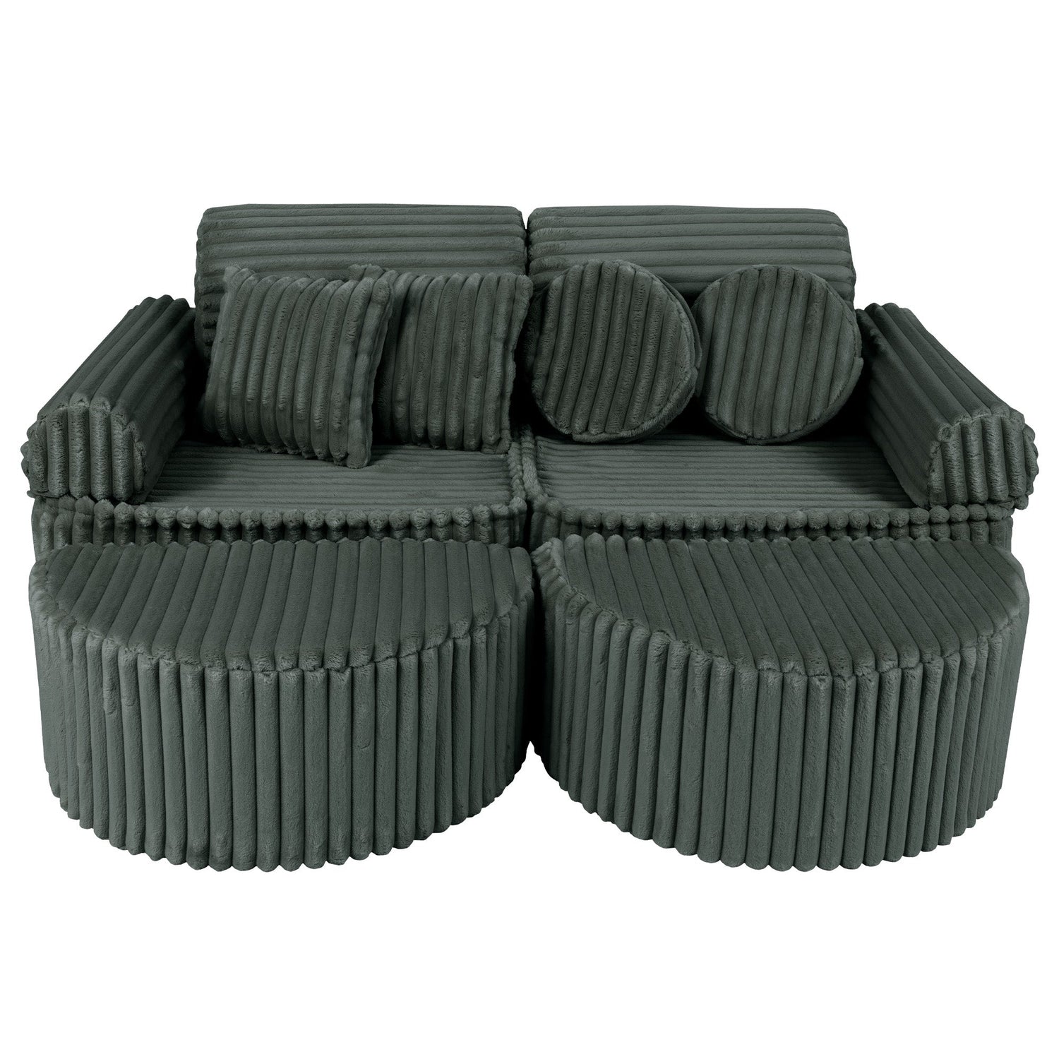 Meowbaby Churros Pocket Sofa Max Pine Forest Green