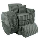 Meowbaby Churros Pocket Sofa Max Pine Forest Green