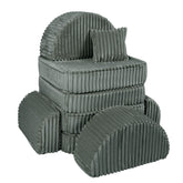 Meowbaby Churros Pocket Sofa Max Pine Forest Green