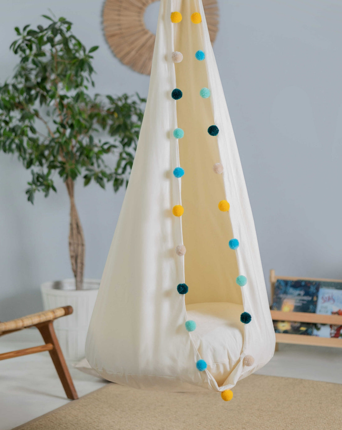 Balançoire Cocoon pour enfants - Arc-en-ciel