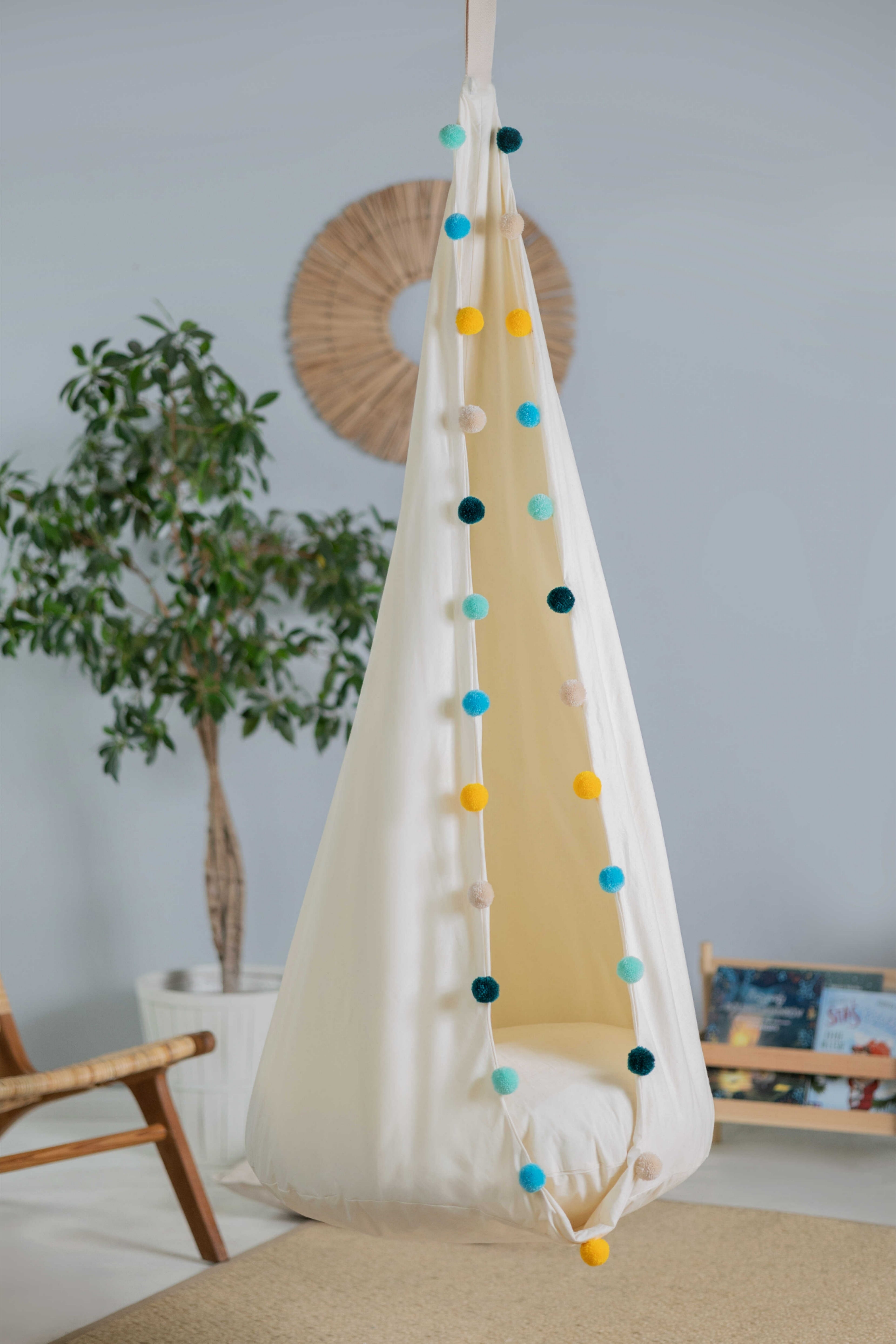 Altalena Cocoon per bambini - Arcobaleno