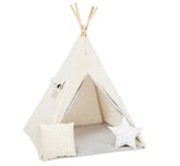 Cream & Grey Tipi Tent | Tipi Tent Grey | Tipi Tent for Kids | Kids Tipi Tent | Tipi Tent for Babies and Toddlers | Grey Tent | Tipi Tent | Tipi Tent for Girls | 