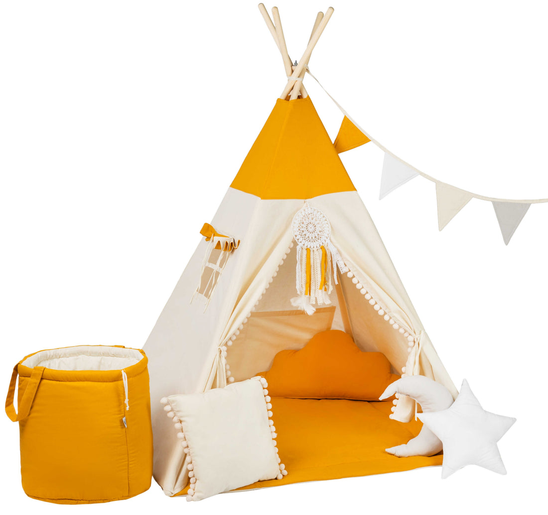 Yellow Tipi Tent | Tipi Tent for Kids | Kids Tipi Tent | Tipi Tent for Babies and Toddlers | Yellow Tipi Tent | Tipi Tent | Tipi Tent for Boys &amp; Girls | 