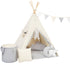 Cream & Grey Tipi Tent | Tipi Tent Grey | Tipi Tent for Kids | Kids Tipi Tent | Tipi Tent for Babies and Toddlers | Grey Tent | Tipi Tent | Tipi Tent for Girls | 