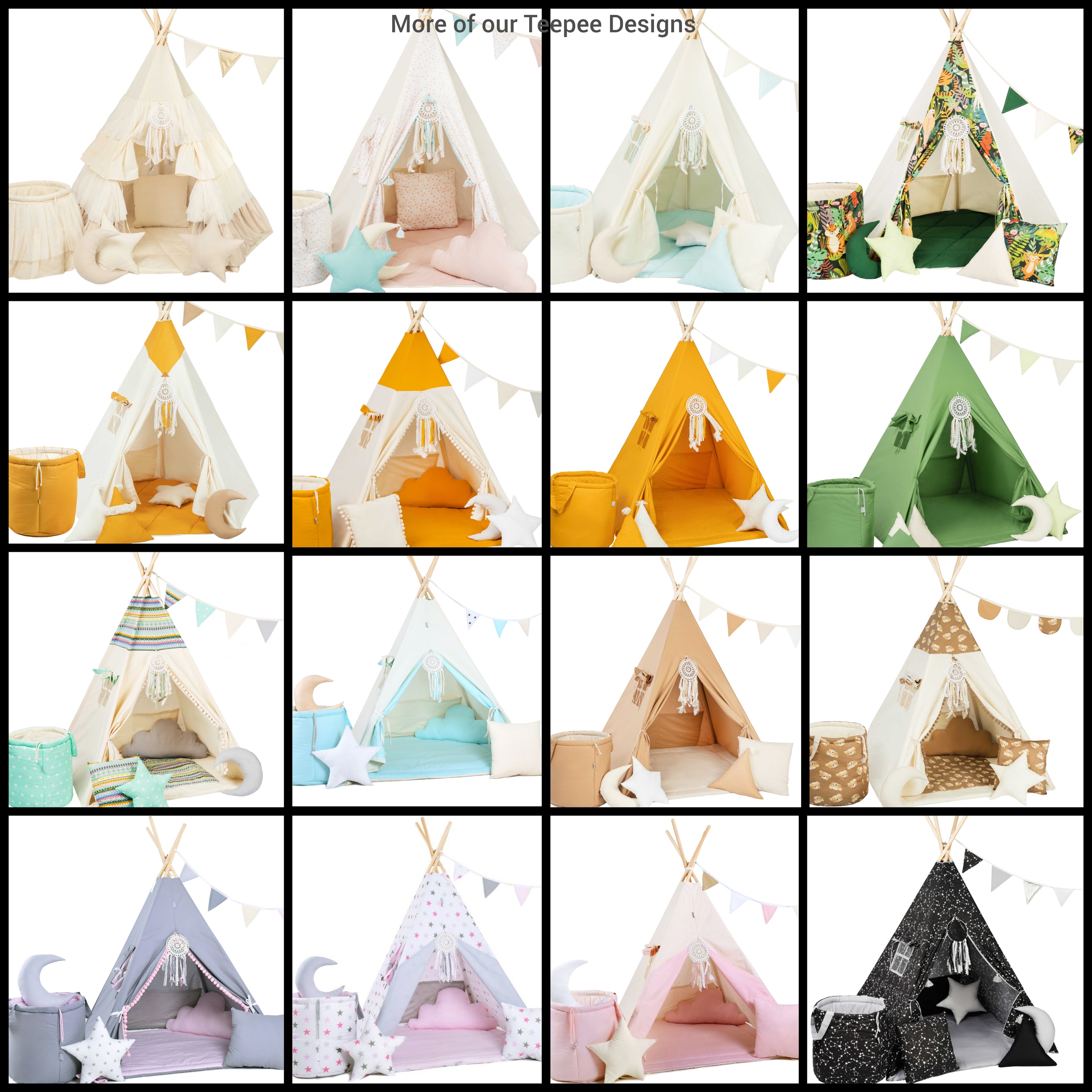 Kids Tipi Tent - Rainbow