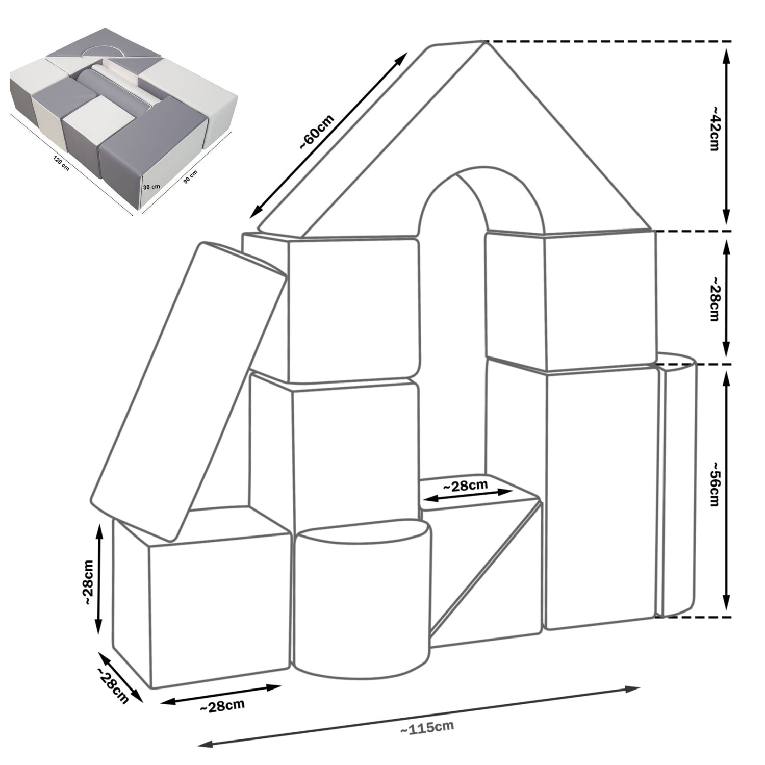 Blocs de Construction + Piscine à Balles + BUNDLE 300 Balles