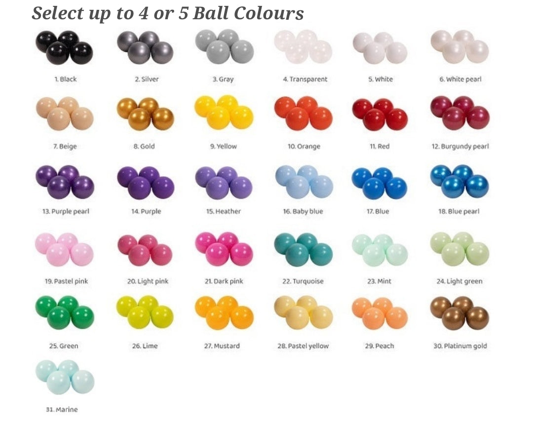 MeowBaby®  VELVET Dark Green Ball Pit + 250 Balls - 90x30cm