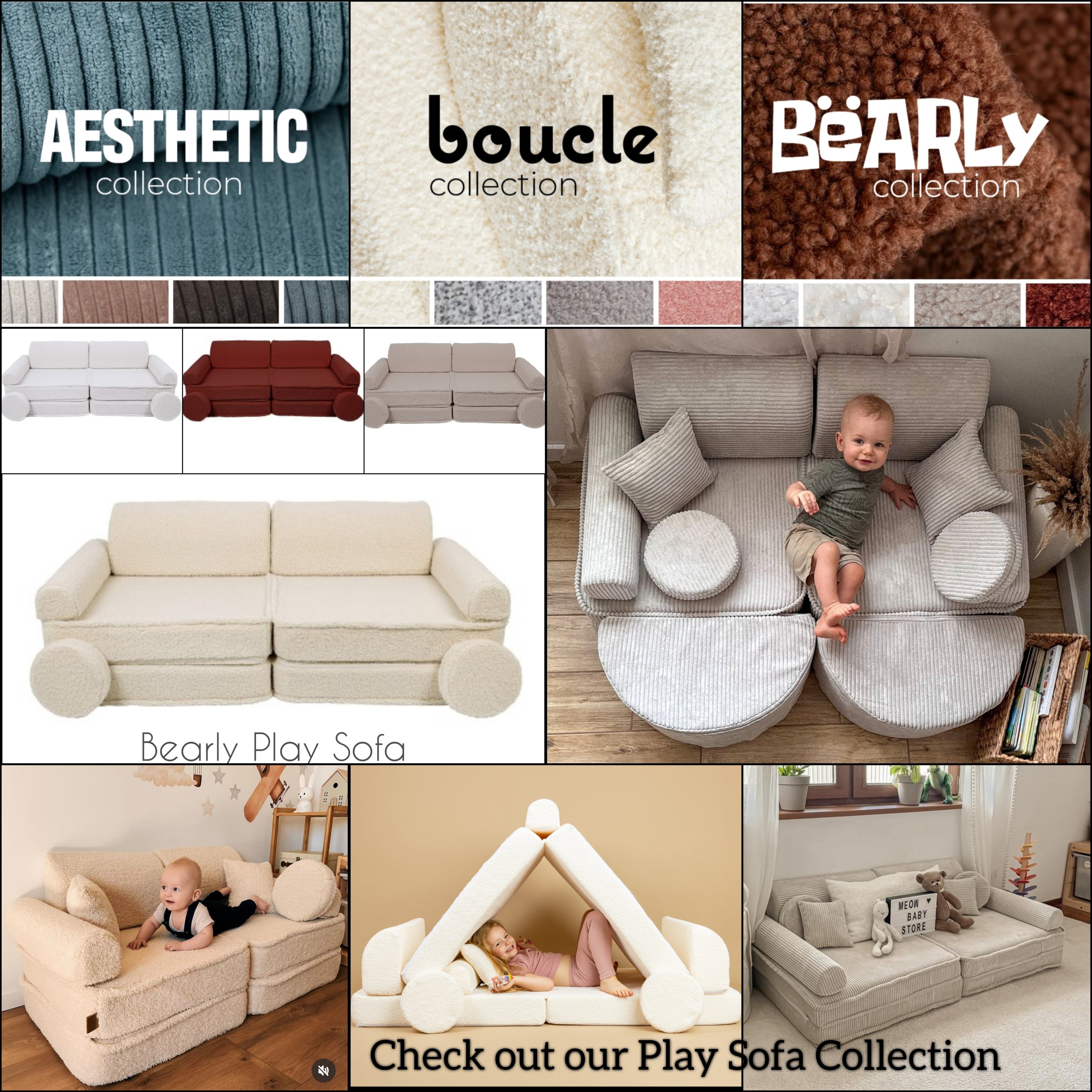 Pocket Sofa Basic Boucle White