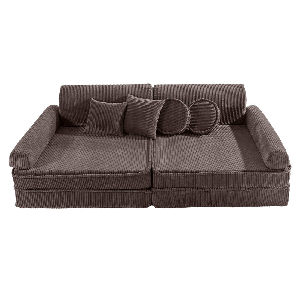 brown corduroy play sofa | brown corduroy Play Sofa | Play Sofa Kids brown corduroy | MeowBaby brown corduroy soft play sofa |  
