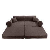 brown corduroy play sofa | brown corduroy Play Sofa | Play Sofa Kids brown corduroy | MeowBaby brown corduroy soft play sofa |  