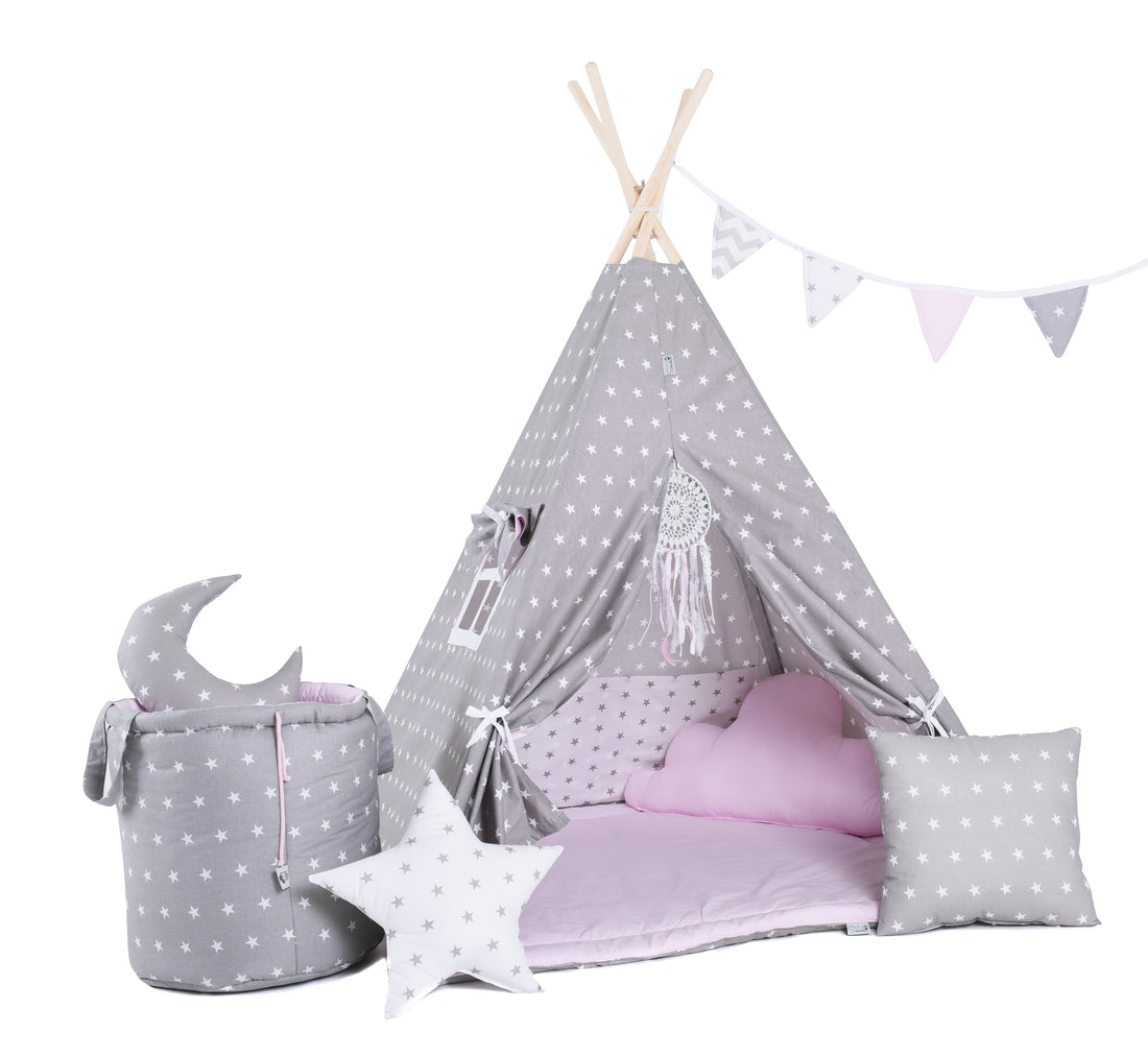 Tenda per bambini - Rosa e stelle