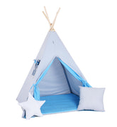 Blue & Grey Tipi Tent | Tipi Tent Blue | Tipi Tent for Kids | Kids Tipi Tent | Tipi Tent for Babies and Toddlers | Blue Tent | Tipi Tent | Tipi Tent for Boys |