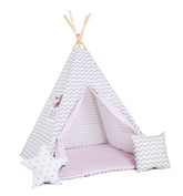 Pink & Grey Tipi Tent | Tipi Tent for Kids | Kids Tipi Tent | Tipi Tent for Babies and Toddlers | Pink Tent | Tipi Tent | Tipi tent for Girls |