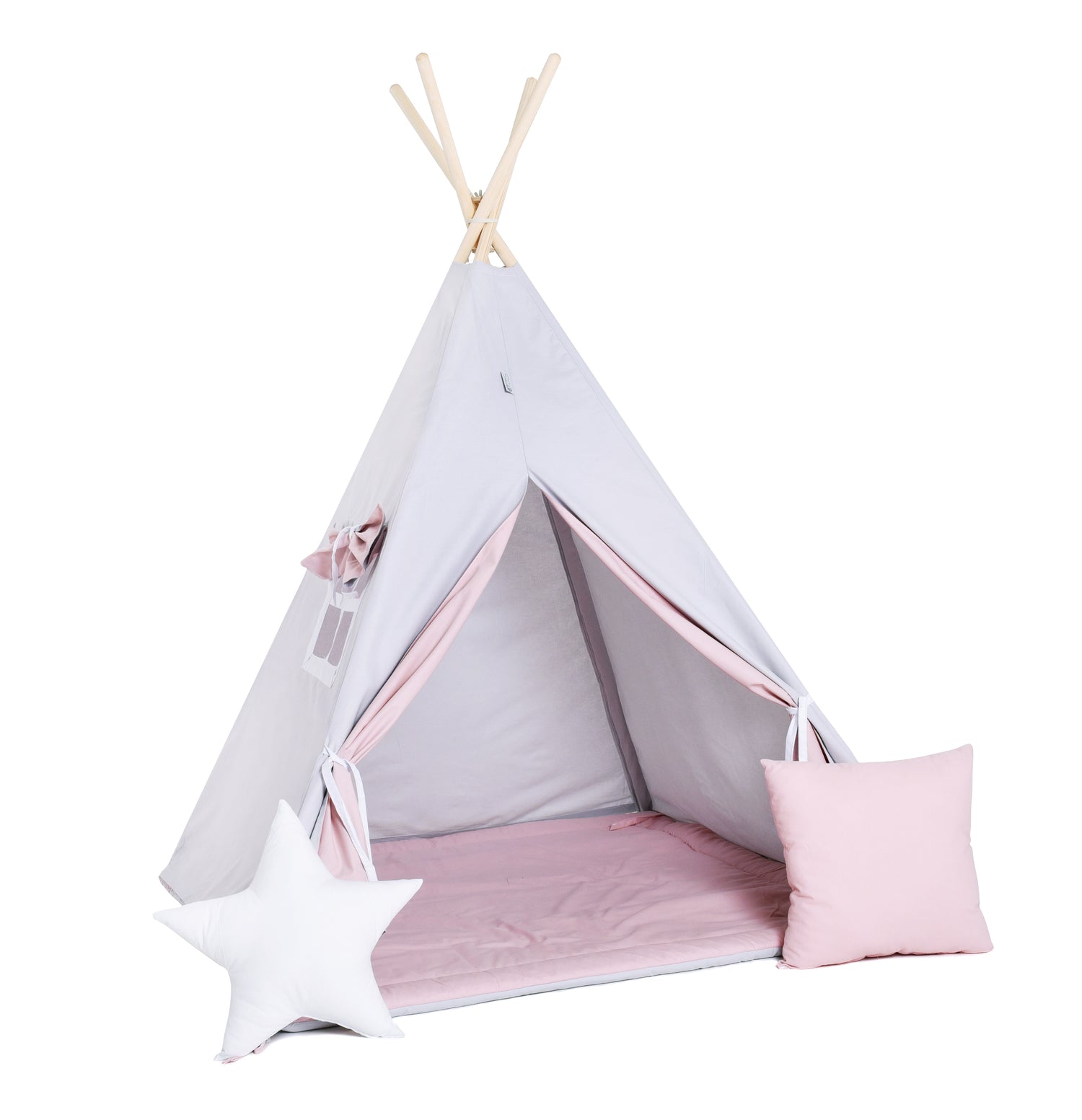 Tipi Enfant - Gris Clair &amp;amp; Rose Palace