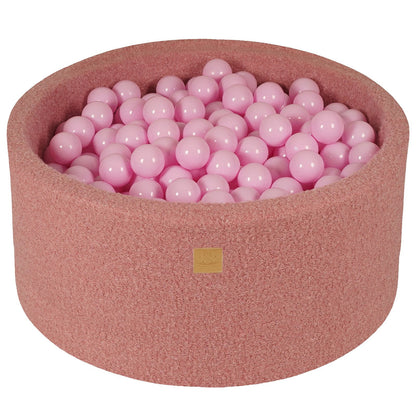 Piscine à Balles MeowBaby® BOUCLE Rose + 300 Balles - 90x40cm