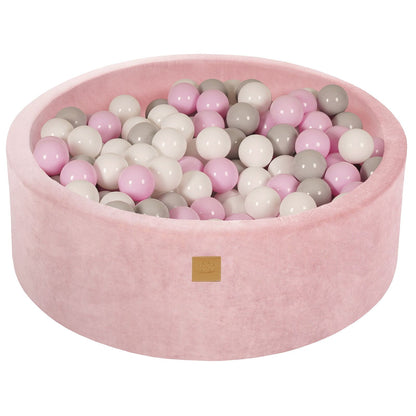 MeowBaby®  VELVET Light Pink Ball Pit + 250 Balls - 90x30cm