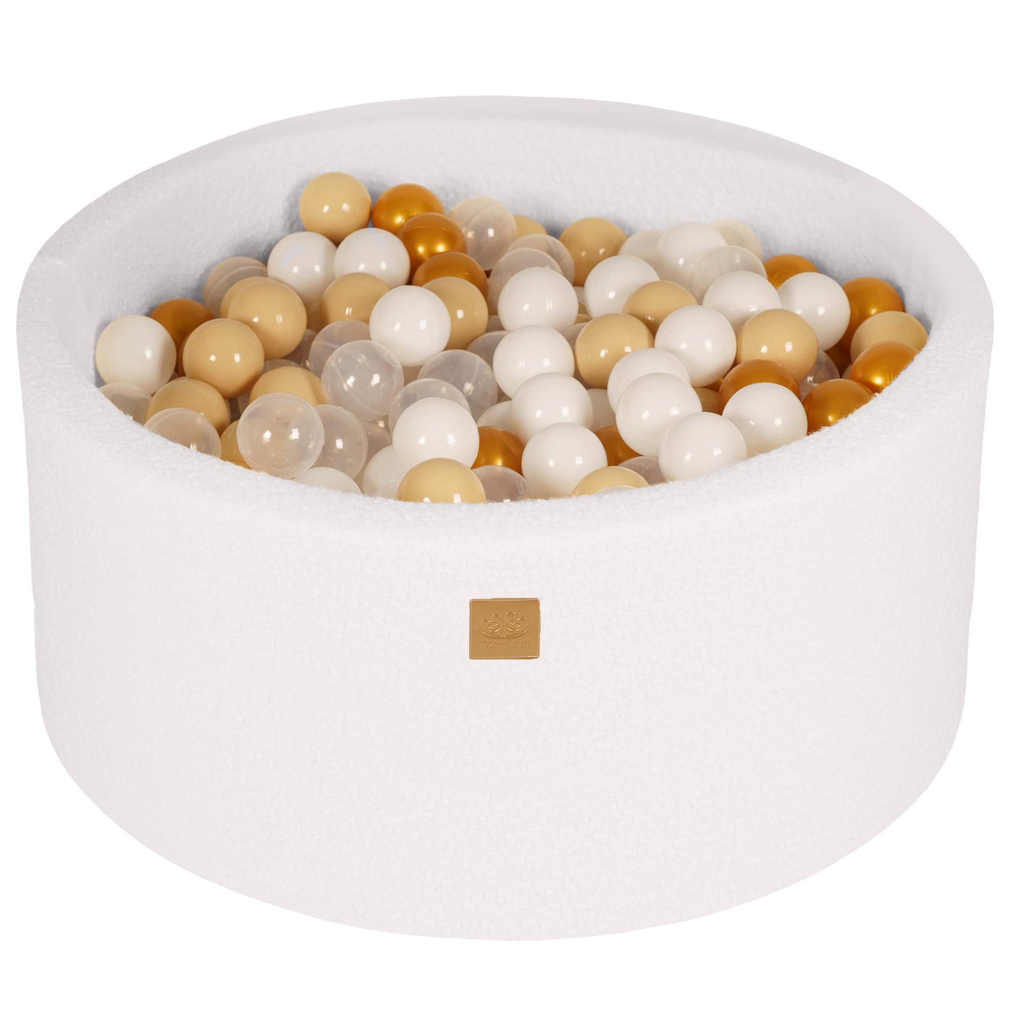 MeowBaby® White BOUCLE Ball Pit + 300 Balls | Boucle Ball Pit |