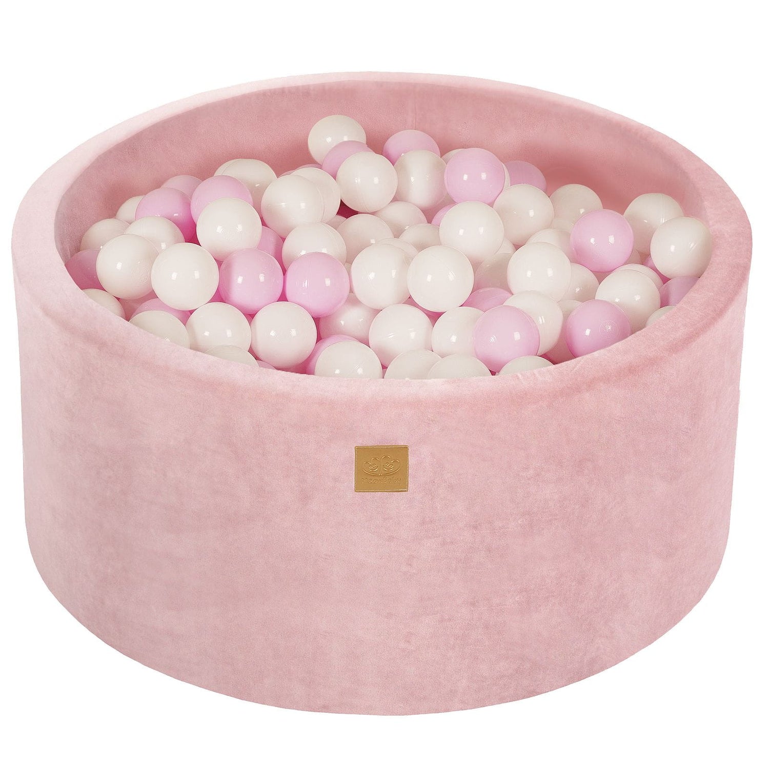 MeowBaby®  VELVET Light Pink Ball Pit + 300 Balls - 90x40cm