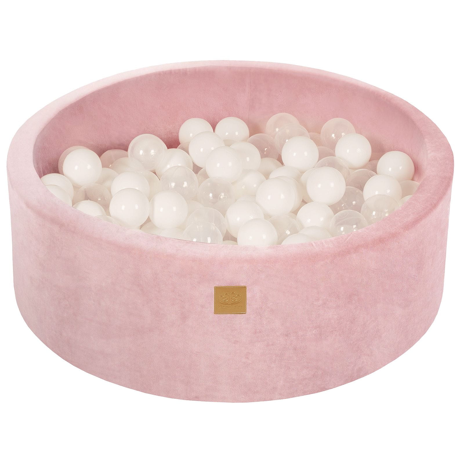 MeowBaby®  VELVET Light Pink Ball Pit + 250 Balls - 90x30cm