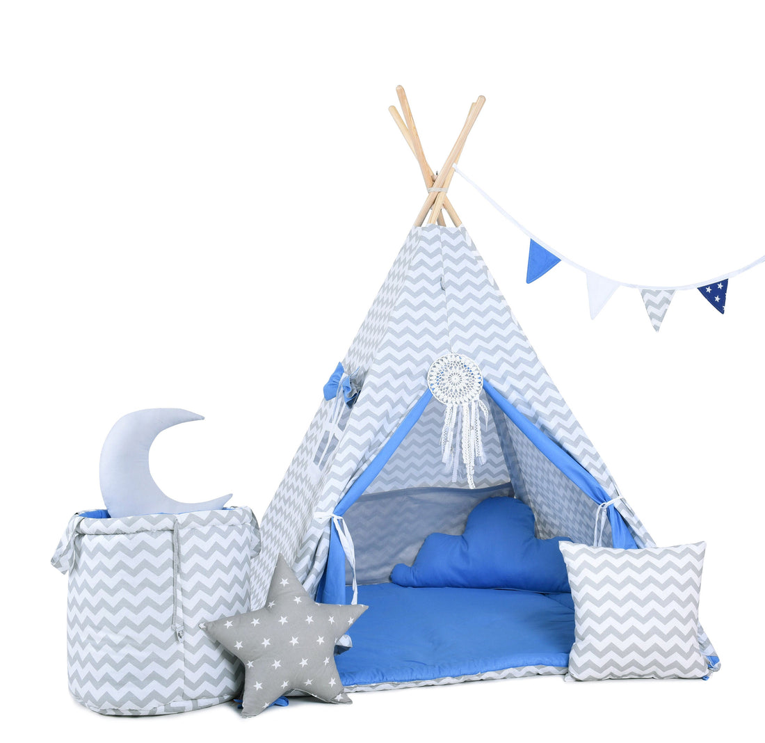 Blue Tipi Tent | Tipi Tent Blue | Tipi Tent for Kids | Kids Tipi Tent | Tipi Tent for Babies and Toddlers | Blue Tent | Tipi Tent | Tipi Tent for Boys | 