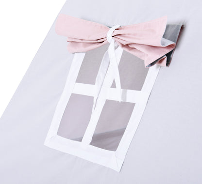 Kids Tipi - Light Grey &amp; Pink Palace