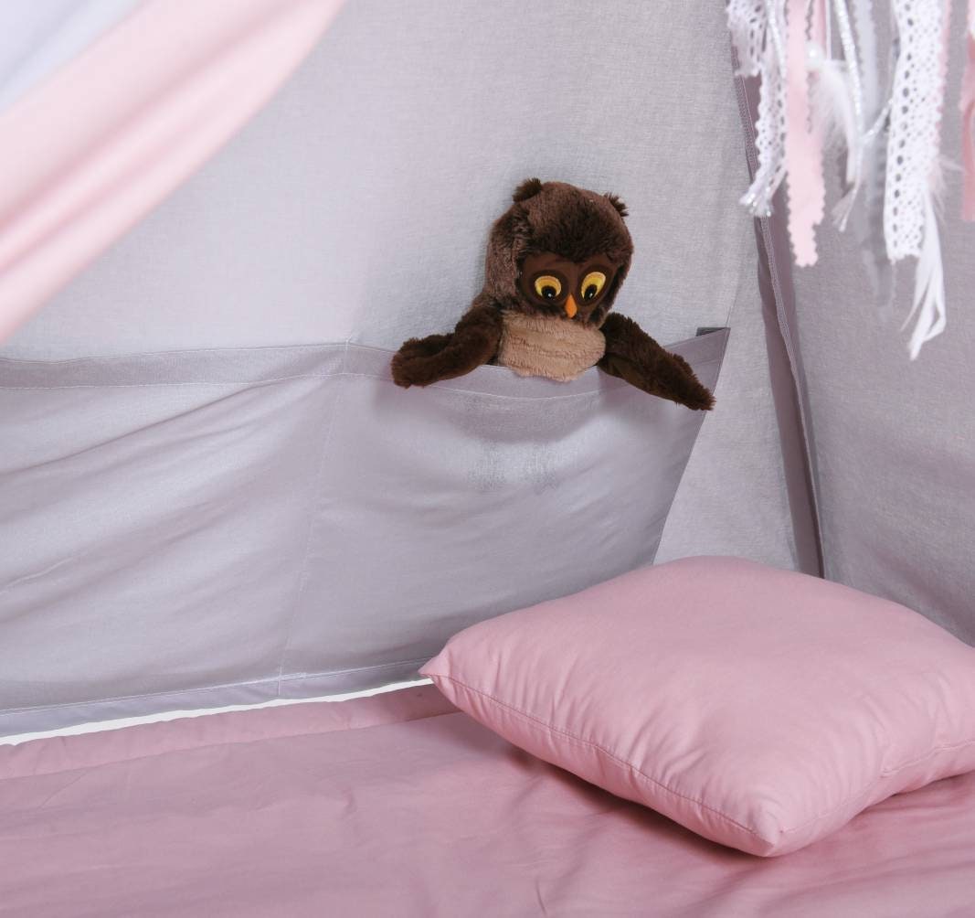 Kids Tipi - Light Grey &amp; Pink Palace