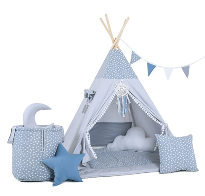 Grey/Blue Tipi Tent - Ice Age