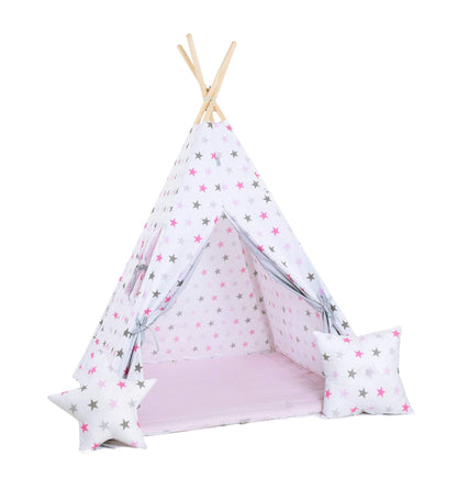 Kids Tipi Tent - Colourful Stars