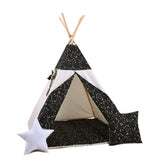 Black & Cream Tipi Tent | Tipi Tent Black | Tipi Tent for Kids | Kids Tipi Tent | Tipi Tent for Babies and Toddlers | Black Tent | Tipi Tent | Tipi Tent for Boys & Girls |