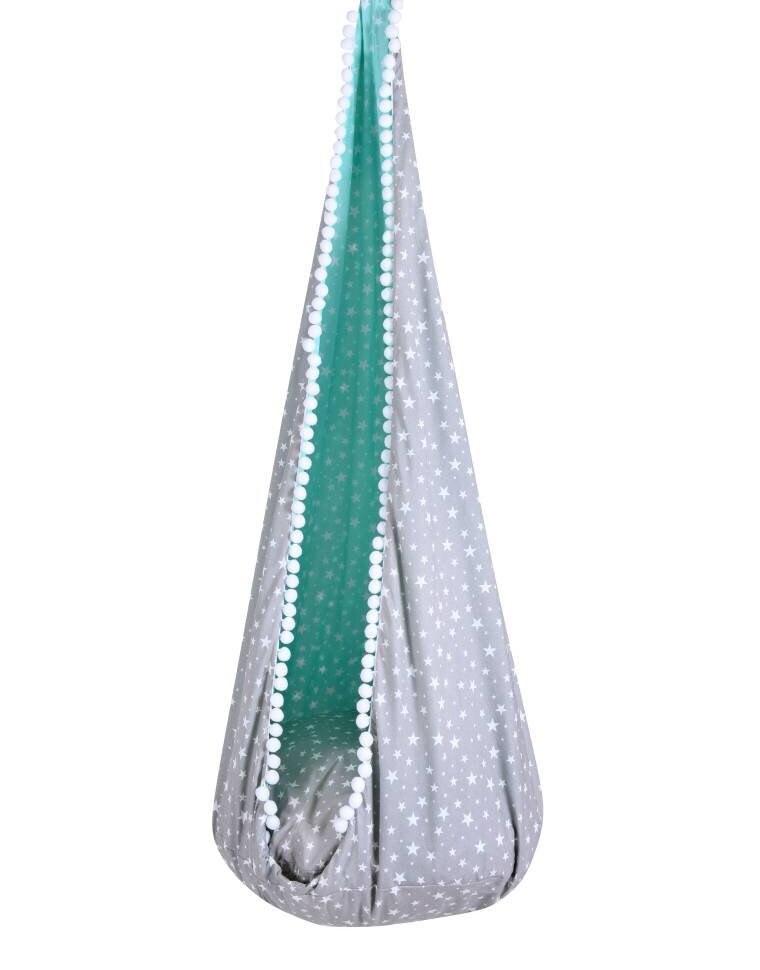 Kids Cocoon Swing - Mint &amp; Stars