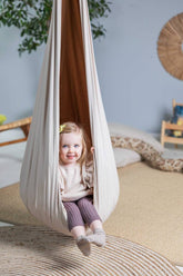 | beige cocoon swing | kids cocoon swing | hanging cocoon swings | chair Swing | kids hanging chair swing | beige cocoon swing for kids |