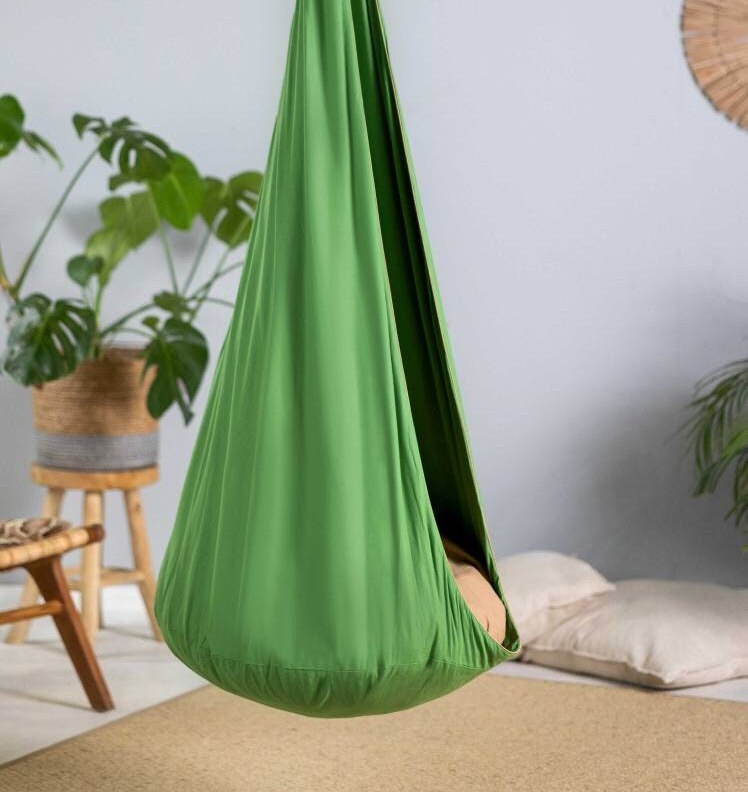 | green cocoon swing | kids cocoon swing | hanging cocoon swings | chair swing | kids hanging chair swing | green cocoon swing for kids |