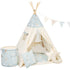 Blue & Cream Tipi Tent | Blue Tipi Tent | Blue Tipi | Tipi Tent for Kids | Kids Tipi Tent | Tipi Tent for Babies and Toddlers | Kids Play Tent | Tipi Tent | Tipi Tent for Boys & Girls |