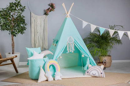 Mint Tipi Tent | Tipi Tent Mint | Tipi Tent for Kids | Kids Tipi Tent | Tipi Tent for Babies and Toddlers | Mint Tent | Tipi Tent | Tipi Tent for Girls |