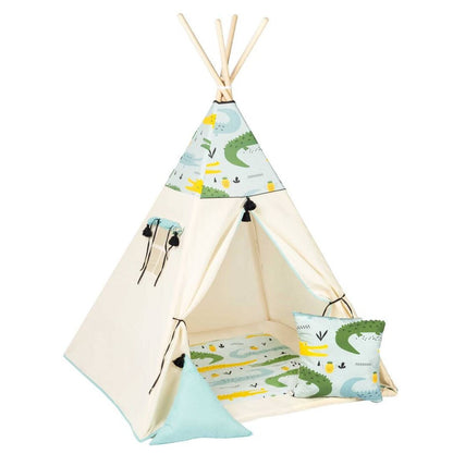 Crocodiles Tipi Tent | Tipi Tent with Crocodiles | Tipi Tent for Kids | Kids Tipi Tent | Tipi Tent for Babies and Toddlers | Crocodiles Tipi Tent for Boys &amp; Girls |