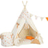 Cream & Orange Tipi Tent | Tipi Tent with Bear | Tipi Tent for Kids | Kids Tipi Tent | Tipi Tent for Babies and Toddlers | Cream Tent | Tipi Tent | 