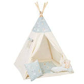 Blue & Cream Tipi Tent | Blue Tipi Tent | Blue Tipi | Tipi Tent for Kids | Kids Tipi Tent | Tipi Tent for Babies and Toddlers | Kids Play Tent | Tipi Tent | Tipi Tent for Boys & Girls |