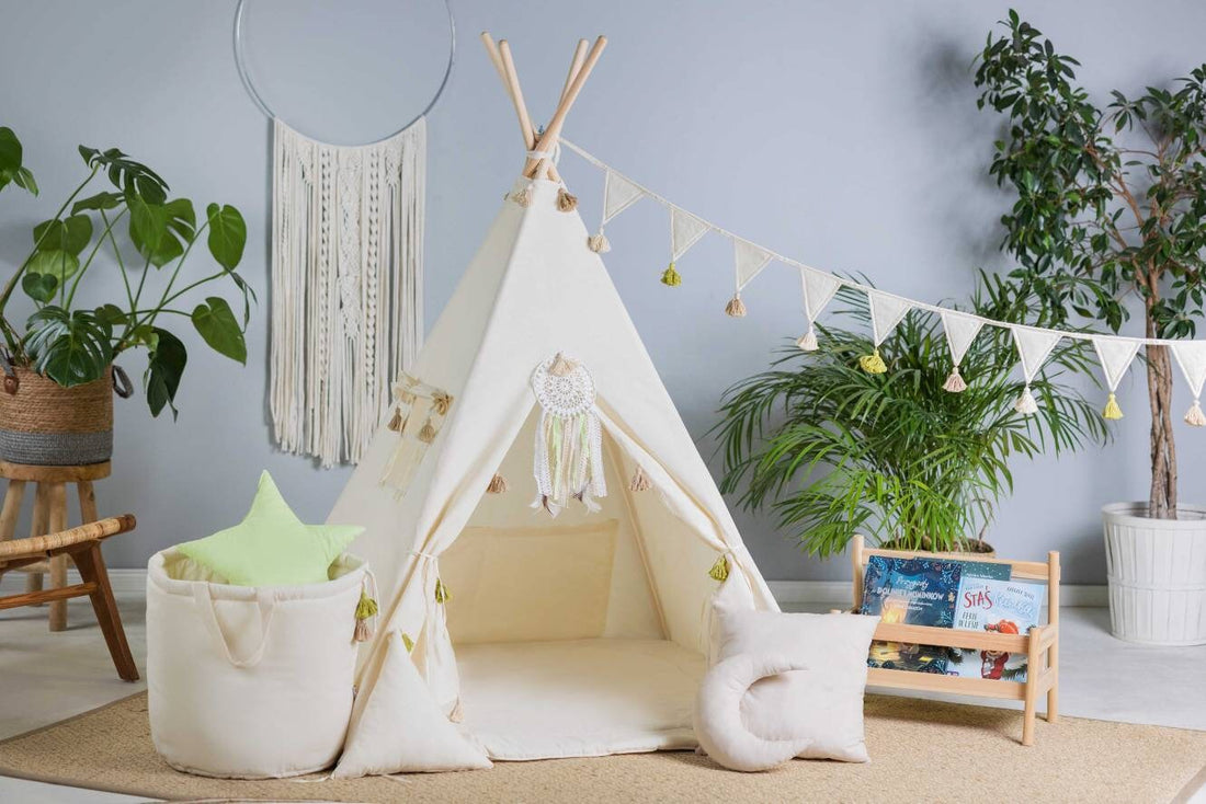 Cream Tipi Tent | Tipi Tent for Kids | Kids Tipi Tent | Tipi Tent for Babies and Toddlers | Cream Tent | Tipi Tent | Tipi Tent for Boys &amp; Girls | 