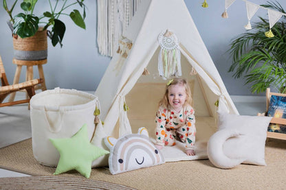 Cream Tipi Tent | Tipi Tent for Kids | Kids Tipi Tent | Tipi Tent for Babies and Toddlers | Cream Tent | Tipi Tent | Tipi Tent for Boys &amp; Girls | 