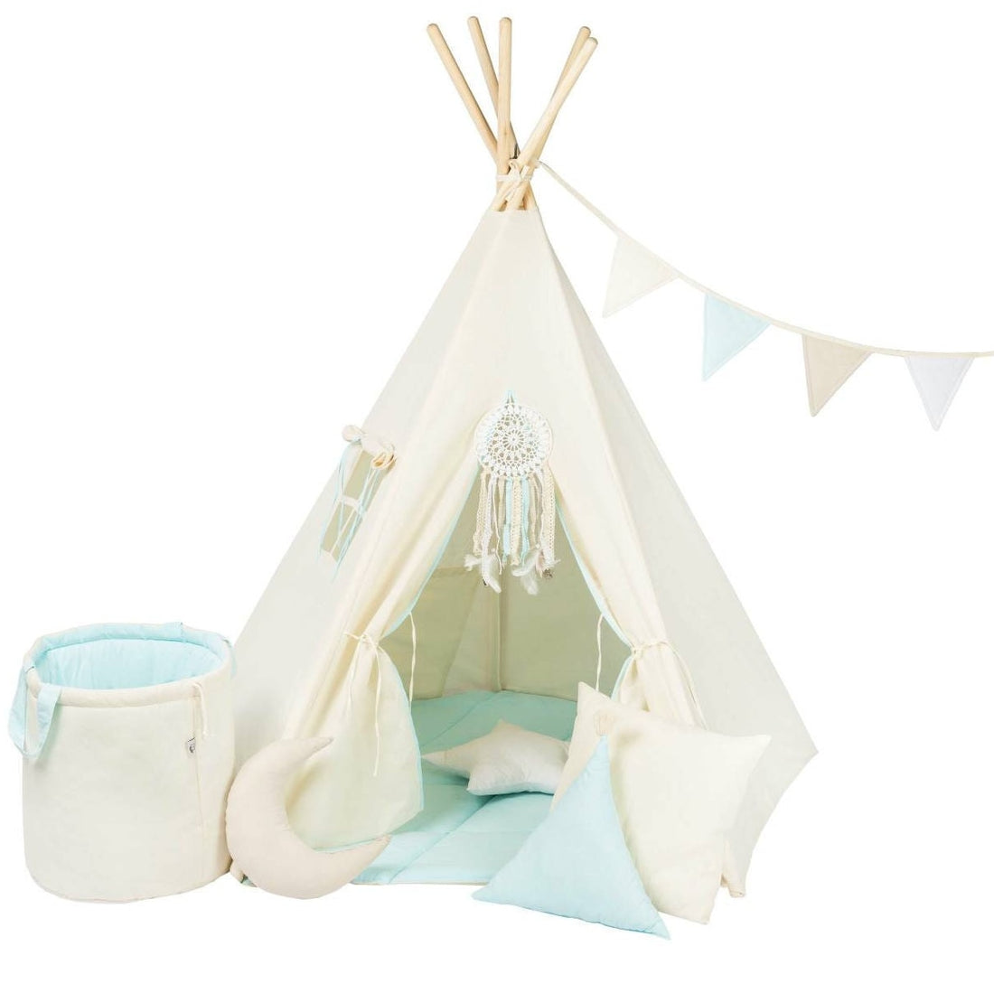 Kids Tipi Tent - Blue Oasis