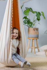 | cream Cocoon swing | Kids Cocoon Swing | hanging cocoon swings | Chair Swing | kids hanging chair swing | cream cocoon swing for Kids |